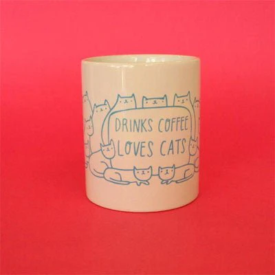 Able & Game - Drinks Coffee Loves Cats Mug - Image 2