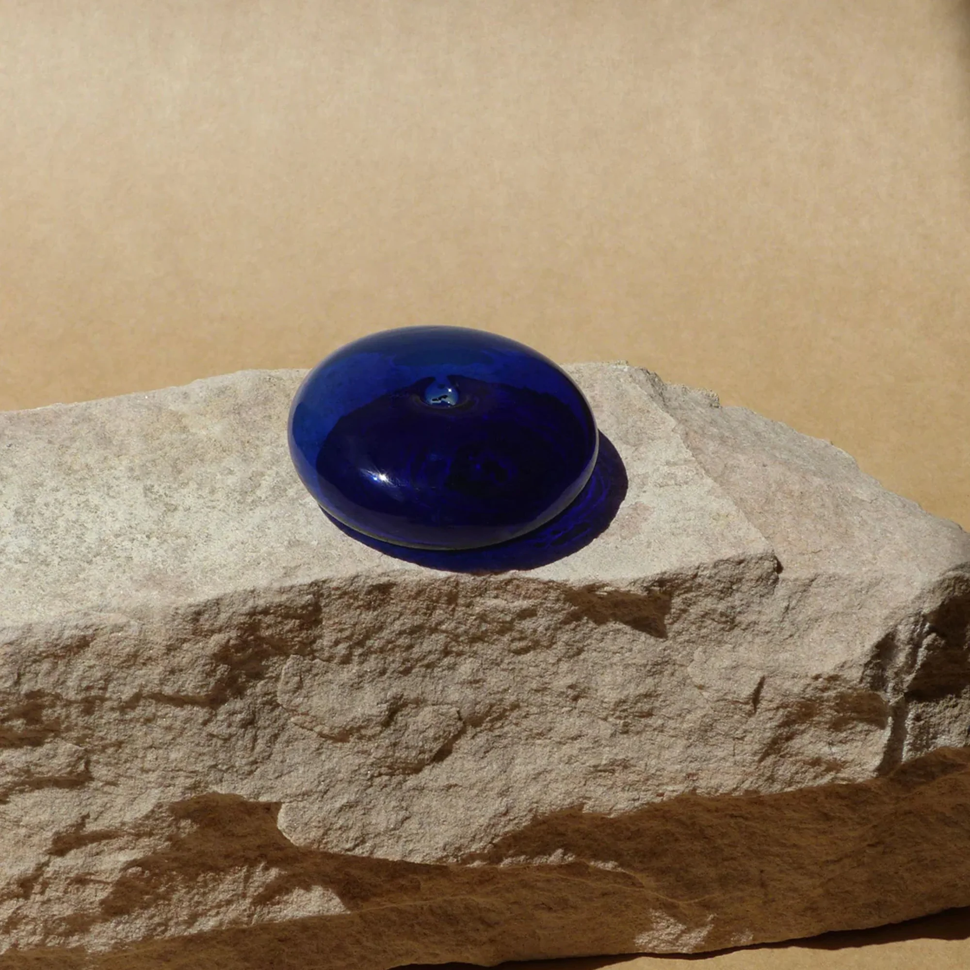 Gentle Habits - Glass Vessel Incense Holder (Cobalt Blue) - Image 2