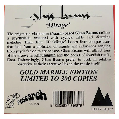 Glass Beams - Mirage 12" (Gold Marbled Vinyl) (Happy Valley Australian Exclusive) - Image 2
