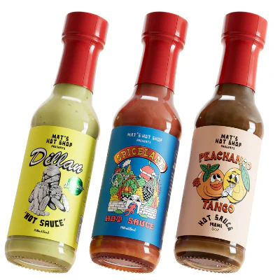 Mat's Hot Shop -  Holy Trinity Hot Sauce Gift Pack (3 Bottles) - Image 3