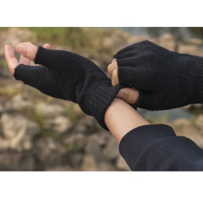 Otto & Spike Fingerless Gloves - Blue - Image 2