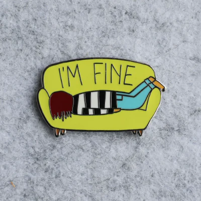 Surfing Sloth Pins - I'm Fine Couch - Image 2